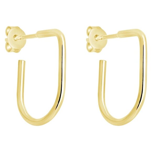 Sterling Forever Sterling Silver Linear Hoops - Picture 3 of 4